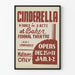 Vintage-Theaterposter von Cinderella, Retro-Wanddekoration