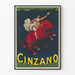 Vintage-Poster Cinzano Mann auf rotem Pferd