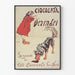Vintage-Poster Ciocolata Berindei Wanddekoration für Kinder und Hund