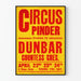 Vintage-Zirkusposter Pinder in Dunbar – Retro-Wanddekoration