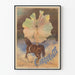 Vintage-Poster vom Sommerzirkus mit Reiterin auf dem Pferd