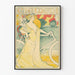 Vintage-Poster Art Nouveau Frau und Fahrrad für Wanddekoration