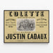 Poster Partitur Colette Operette von Justin Cadaux — gerahmtes Bild an der Wand