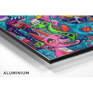 Pop Art Gemälde - Chromatische Explosion | Kunstdruck Wanddekoration Gemälde Poster Kopie