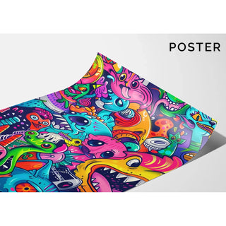 Pop Art Gemälde - Chromatische Explosion | Kunstdruck Wanddekoration Gemälde Poster Kopie