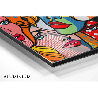 Pop Art Bild - Fragmentierte Gesichter | Kunstdruck Wanddekoration Bild Plakat Kopie