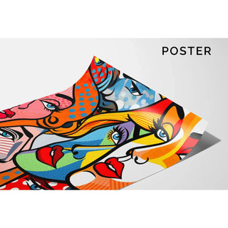 Pop Art Bild - Fragmentierte Gesichter | Kunstdruck Wanddekoration Bild Plakat Kopie