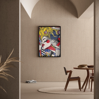Pop-Art-Gemälde, betitelt - Schönheit in Bewegung | Kunstdruck Wanddekoration Gemälde Poster Kopie