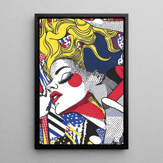 Pop-Art-Gemälde, betitelt - Schönheit in Bewegung | Kunstdruck Wanddekoration Gemälde Poster Kopie