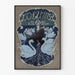 Vintage Wanddekoration Poster mit Schwänen und Schuhen "Columb"