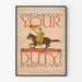 Vintage-Militärposter Come On Boys Do Your Duty