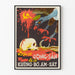 Vintage-Poster mit antikommunistischer Dekoration, Schädel und Geier
