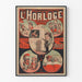 Vintage-Poster des Uhrkonzerts auf den Champs Élysées von der Truppe Martens