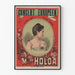 Vintage-Poster Europäisches Konzert Mlle Holda Wanddekoration