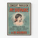 Vintage Konzertposter Pariser Mlle Duparc Wanddekoration