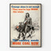 Vintage-Poster für Heizungswerbung mit Kohle im Winter