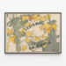 Vintage-Dekorposter Originaldruck Herbstblätter — gerahmtes Bild an der Wand
