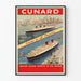 Vintage-Poster Cunard Transatlantik Queen Mary und Queen Elizabeth