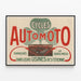Vintage-Werbeplakat Cycles Automoto Usines Saint-Étienne — gerahmtes Bild an der Wand