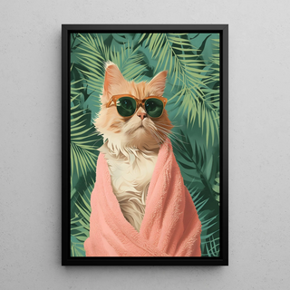 Tropischer Katzenbildschirm