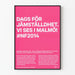 Plakat Dags för Gleichstellung Malmö 2014 - Poster Feministe Rose
