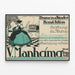 Vintage-Poster Damen- & Kinderbekleidung V. Manheimer — gerahmtes Bild an der Wand