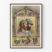 Dekoratives Poster von Damon und Pythias, klassische Illustration der Freundschaft