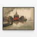 Vintage-Poster Danziger Werft Danzig — gerahmtes Bild an der Wand