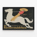 Vintage-Poster Das Farmermädchen - Künstlerische Reitwanddekoration — gerahmtes Bild an der Wand
