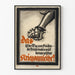 Propagandaposter für den Krieg – Illustration mit eiserner Faust und deutschem Text