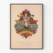 Vintage-Poster Wappen der Lithografen und Drucker auf Stein