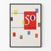 Vintage-Poster Ausstellung 50 Sorgfältig gestaltete Bücher von 1954
