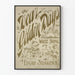 Vintage-Poster Dear Golden Days - Retro-Wanddekoration