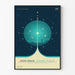 Dekoratives Poster Deep Space Atomic Clock Blau NASA