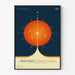 Dekoratives Poster Deep Space Atomic Clock - Weltraumthema Orange