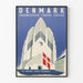 Dekoratives Poster der Kirche Grundtvig in Kopenhagen