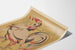 Vintage stilisiertes Poster eines bunten Hahns zur Wanddekoration