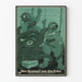 Vintage-Poster Tauchen unter Wasser und Oktopus