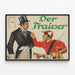 Vintage-Poster Der Trainer - Reiterliche Wanddekoration — gerahmtes Bild an der Wand