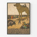 Dekoratives Poster Der Riesengeist aus Holz - Vintage Wanddruck