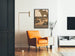 Dekoratives Poster Der Riese aus Holz mit Wolf-Motiv