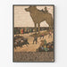 Dekoratives Poster Der Riese aus Holz mit Wolf-Motiv