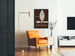 Minimalistisches skandinavisches Design-Poster mit stilisierten Blättern und Besteck