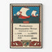 Vintage-Poster mit Wikingerschiffen Wanddekoration