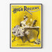 Vintage-Poster High Rollers Burlesque Co. Gelb und Schwarz