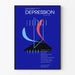 Poster Depression und Behandlung bei Senioren - Moderner Wanddekoration