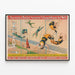 Vintage-Poster Zirkus Barnum & Bailey – Luftakrobaten — gerahmtes Bild an der Wand
