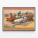 Vintage-Poster Barnum & Bailey - Kavallerie in Aktion — gerahmtes Bild an der Wand