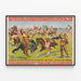 Vintage-Poster Barnum & Bailey Wild West Show — gerahmtes Bild an der Wand