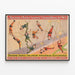 Vintage-Poster des Barnum & Bailey Zirkusakrobaten-Show — gerahmtes Bild an der Wand